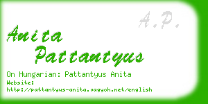 anita pattantyus business card